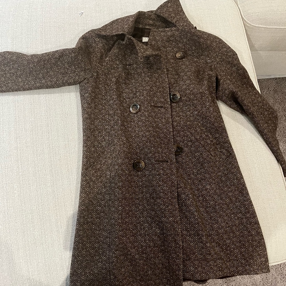 Trina Turk Brown Herringbone Print